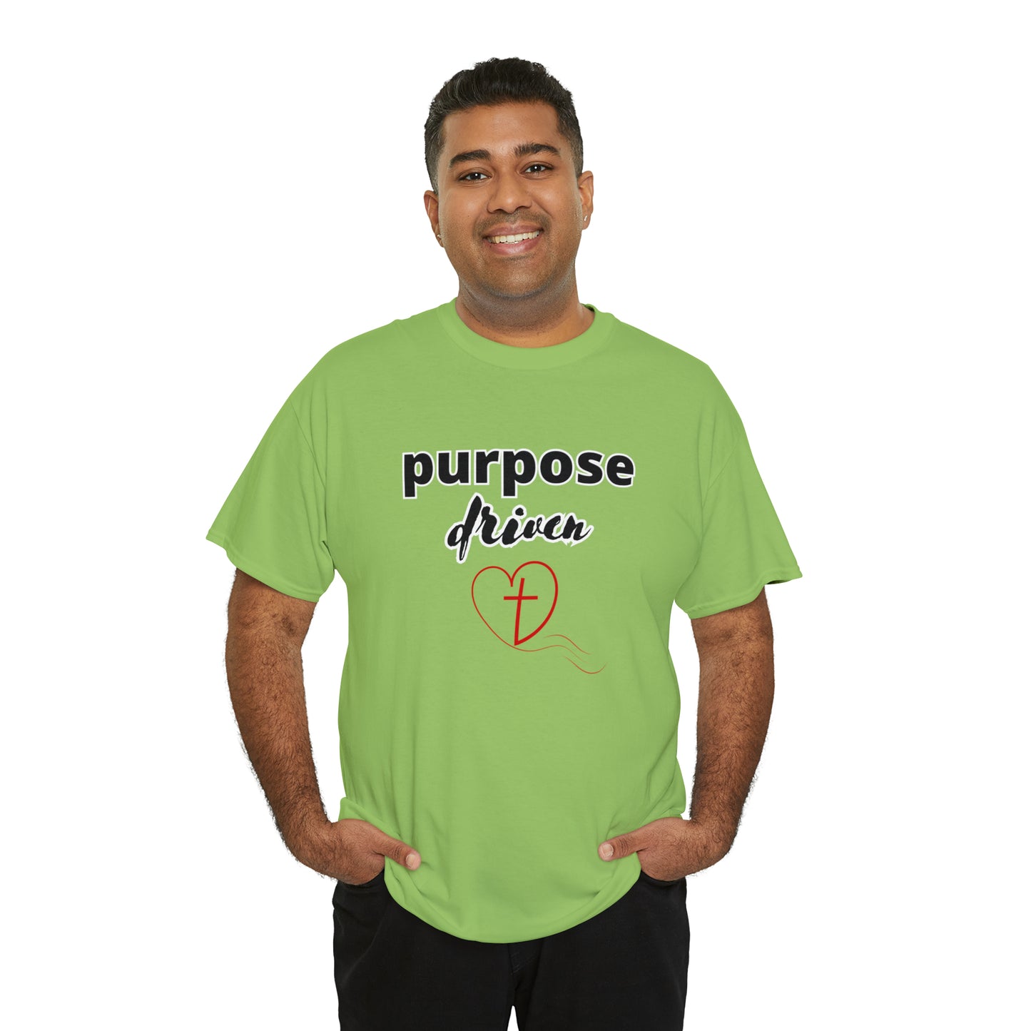 Unisex Cotton T-Shirt (purpose driven heart with a cross)