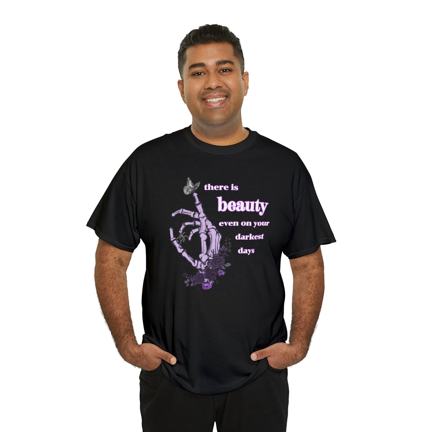 Woman’s Cotton T-Shirt (there is beauty even on your darkest days)