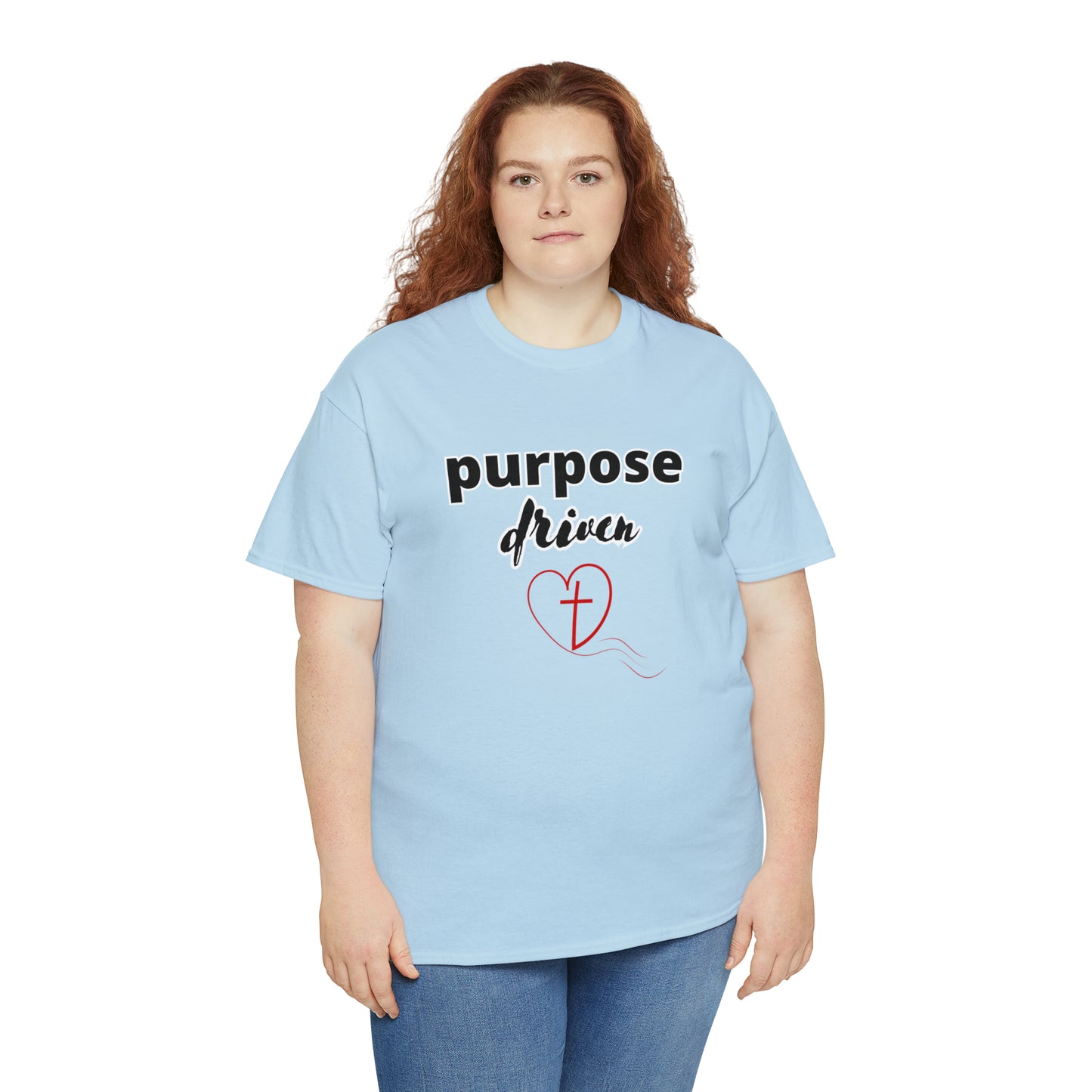 Unisex Cotton T-Shirt (purpose driven heart with a cross)
