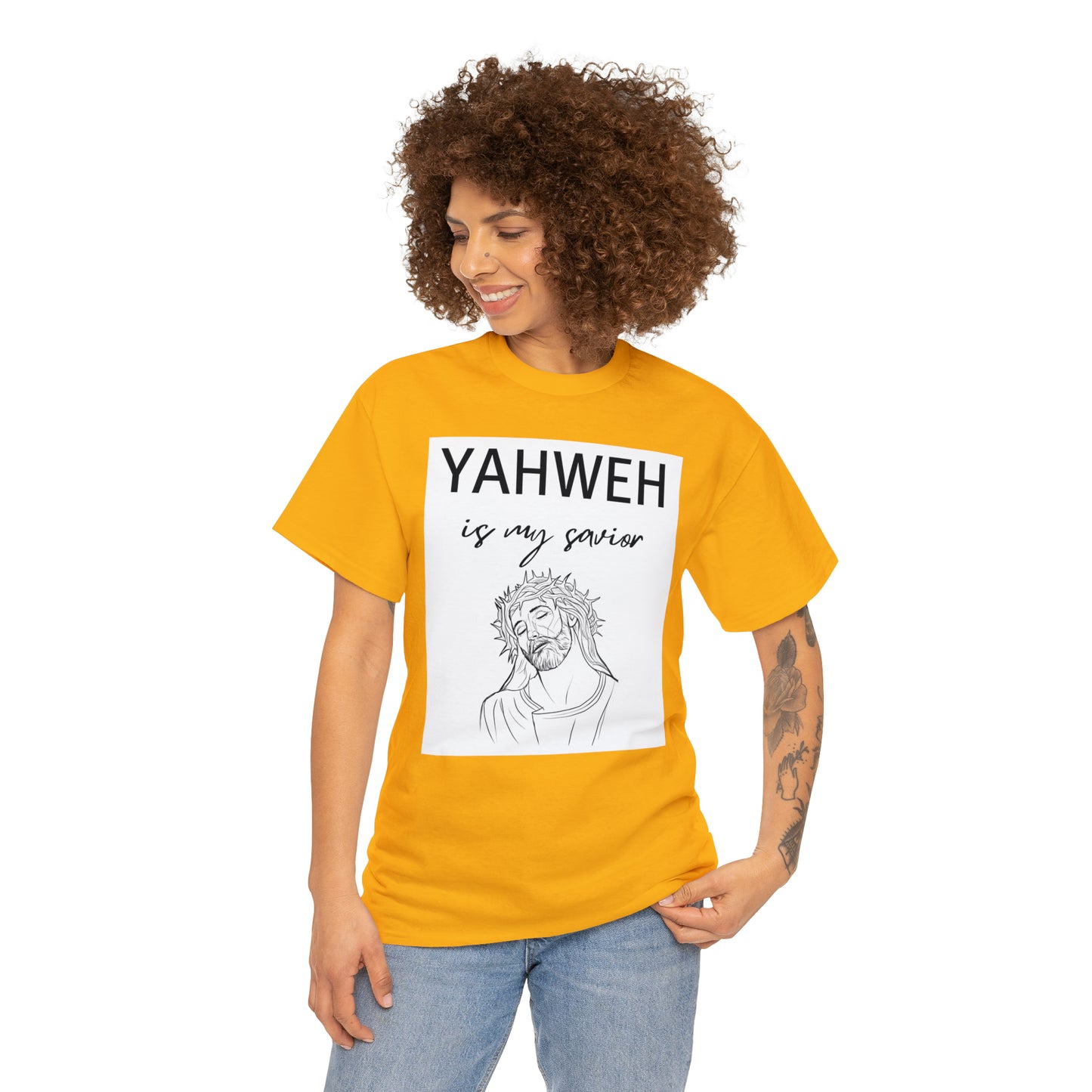 Unisex Tee (Yahweh Is My Savior) with Jesus design