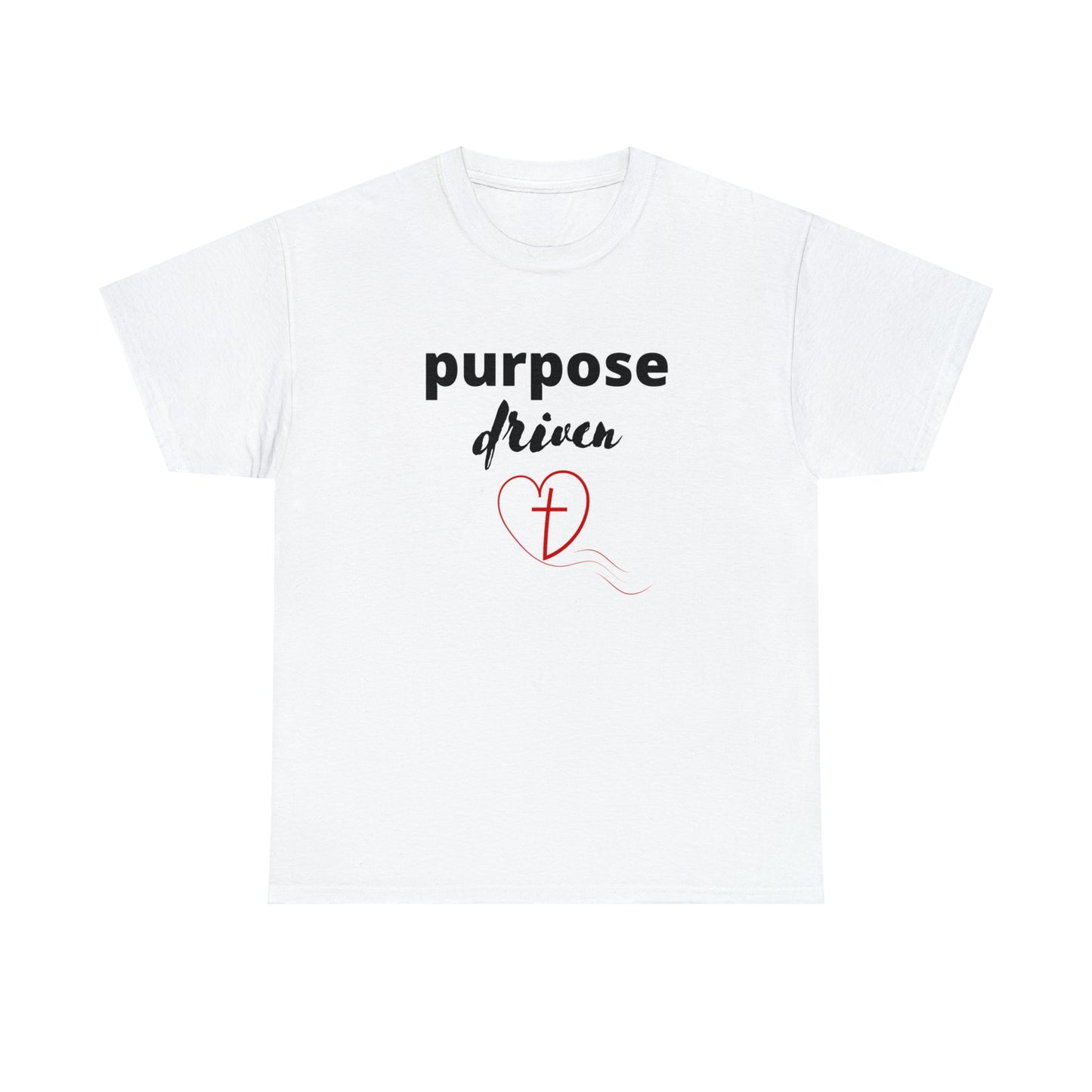 Unisex Cotton T-Shirt (purpose driven heart with a cross)