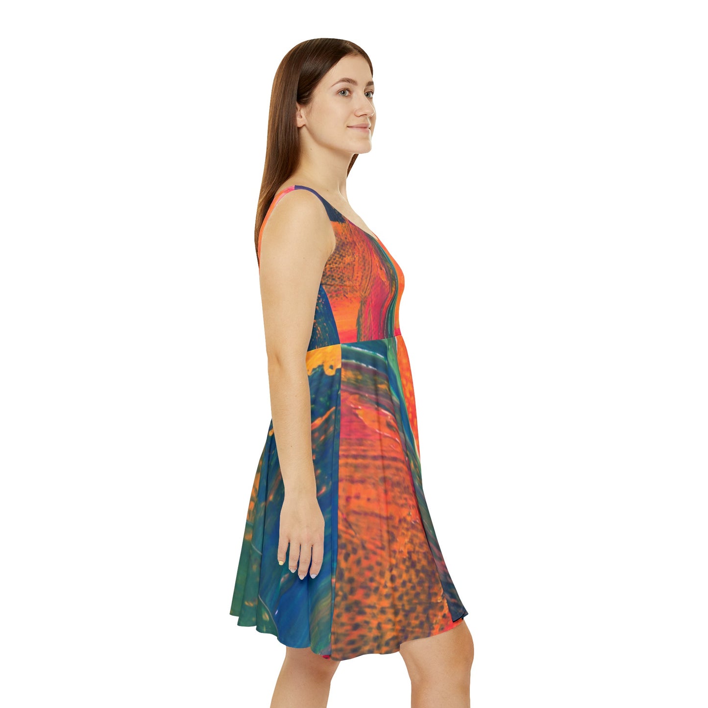 Women's Skater Dress (mixed paint)