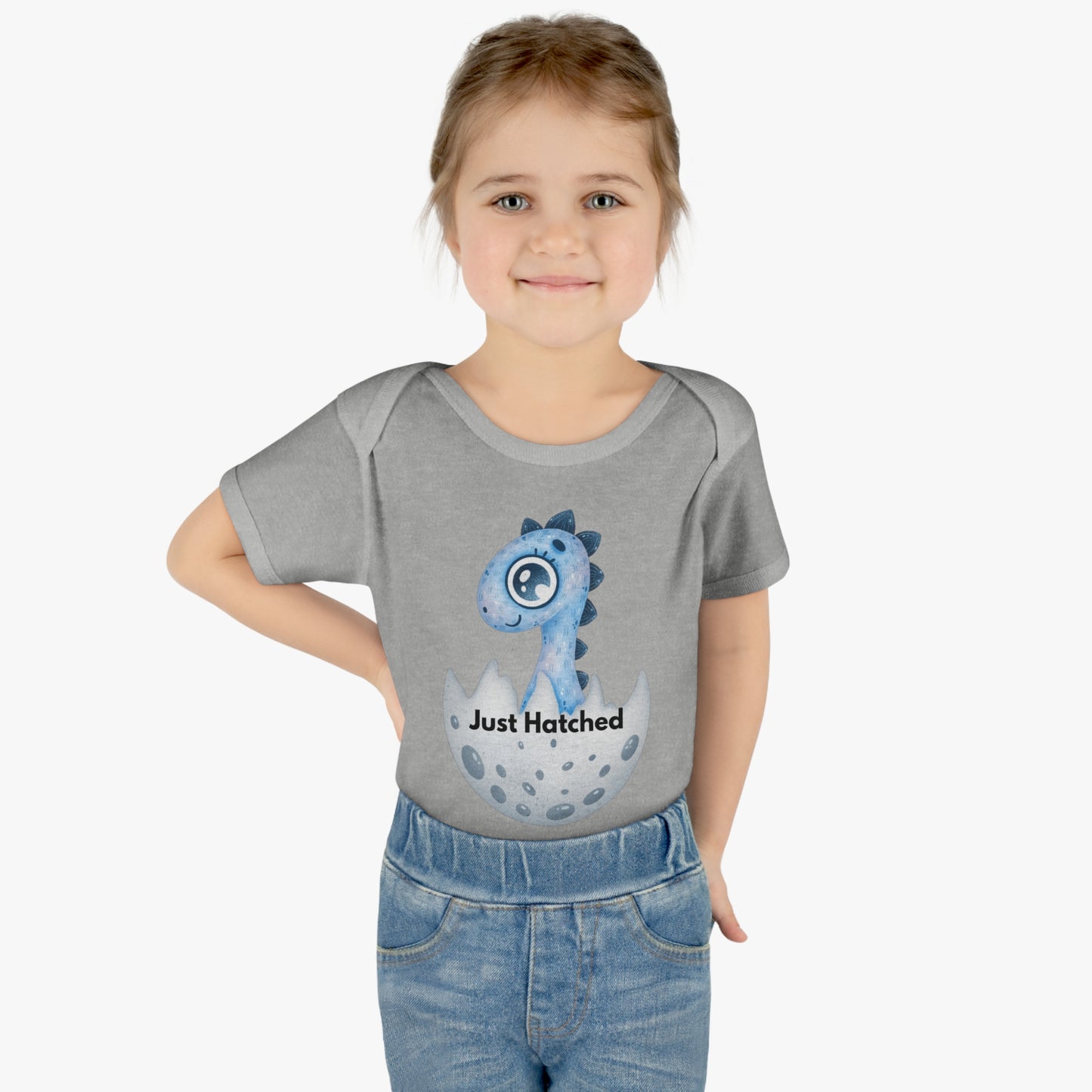 Boy Baby Onesie (just hatched dinosaur)