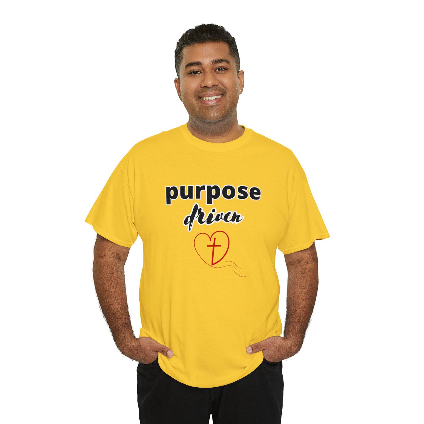 Unisex Cotton T-Shirt (purpose driven heart with a cross)