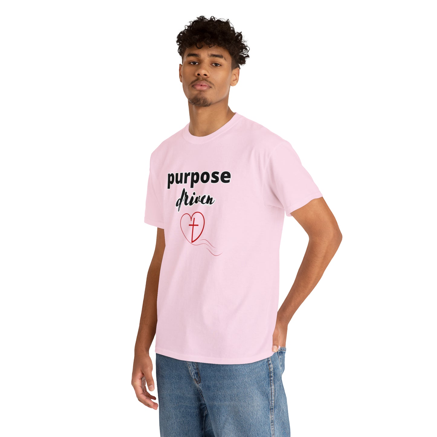 Unisex Cotton T-Shirt (purpose driven heart with a cross)