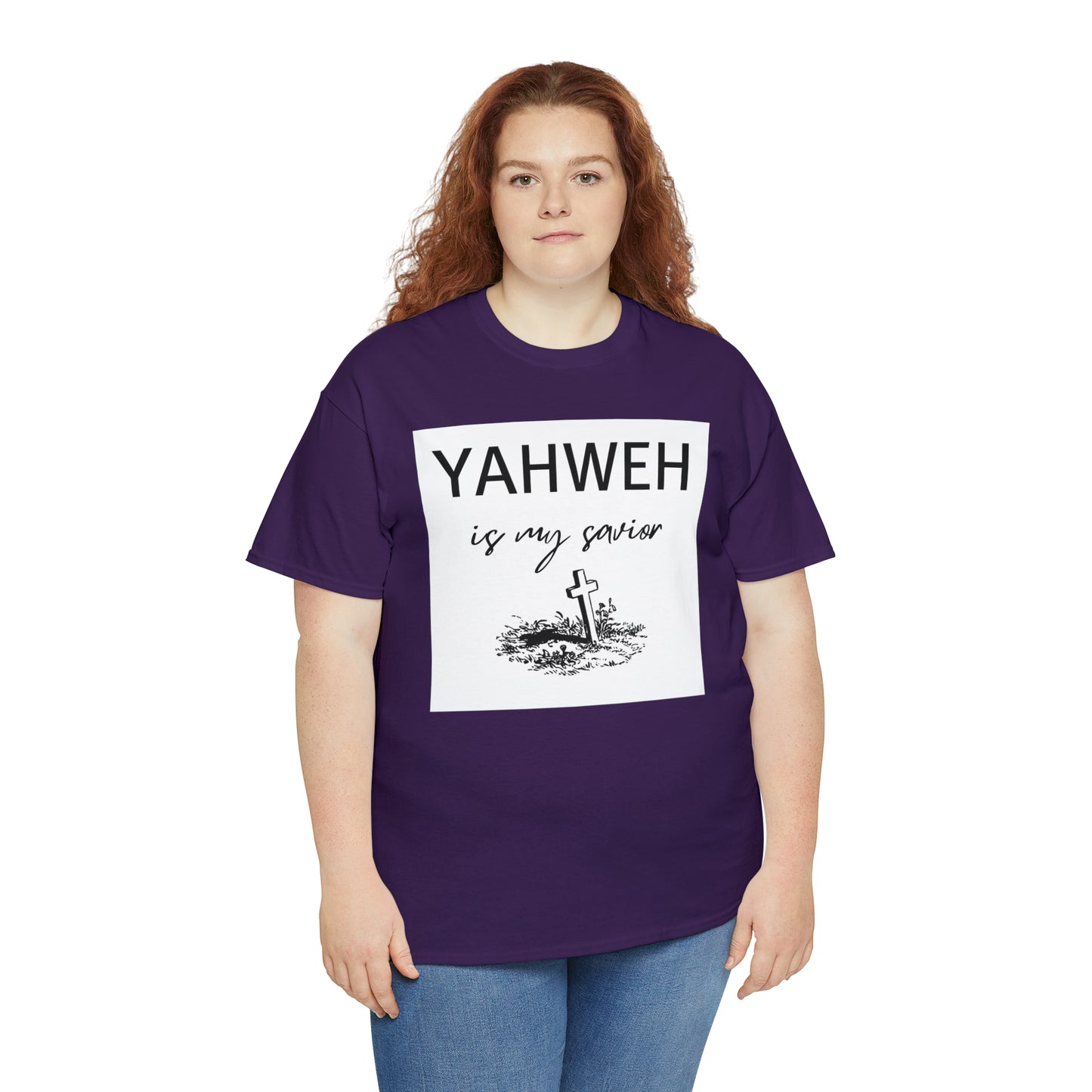 Unisex Tee- Shirt (Yahweh is my savior) with a cross