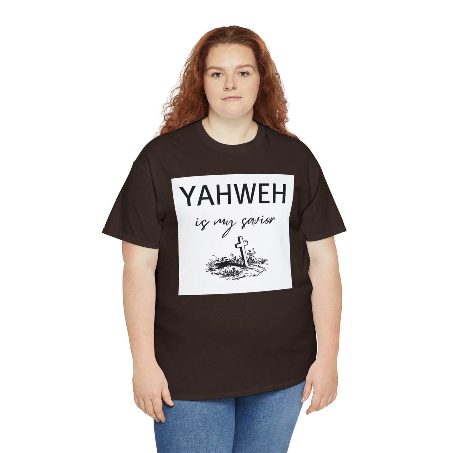 Unisex Tee- Shirt (Yahweh is my savior) with a cross