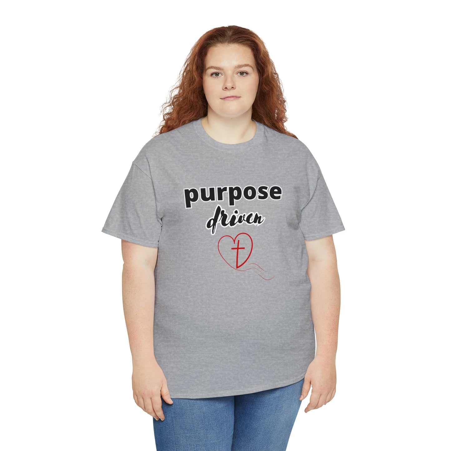 Unisex Cotton T-Shirt (purpose driven heart with a cross)