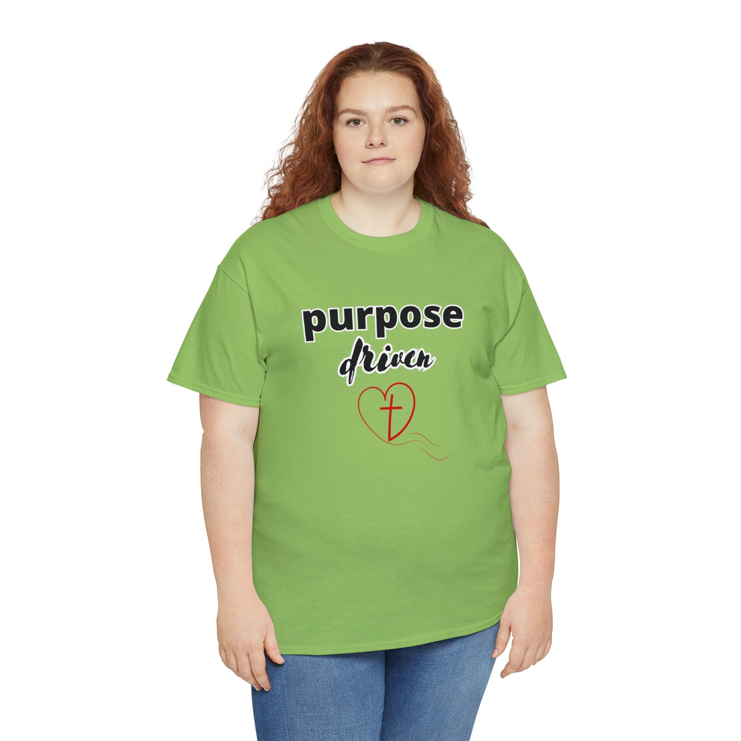 Unisex Cotton T-Shirt (purpose driven heart with a cross)
