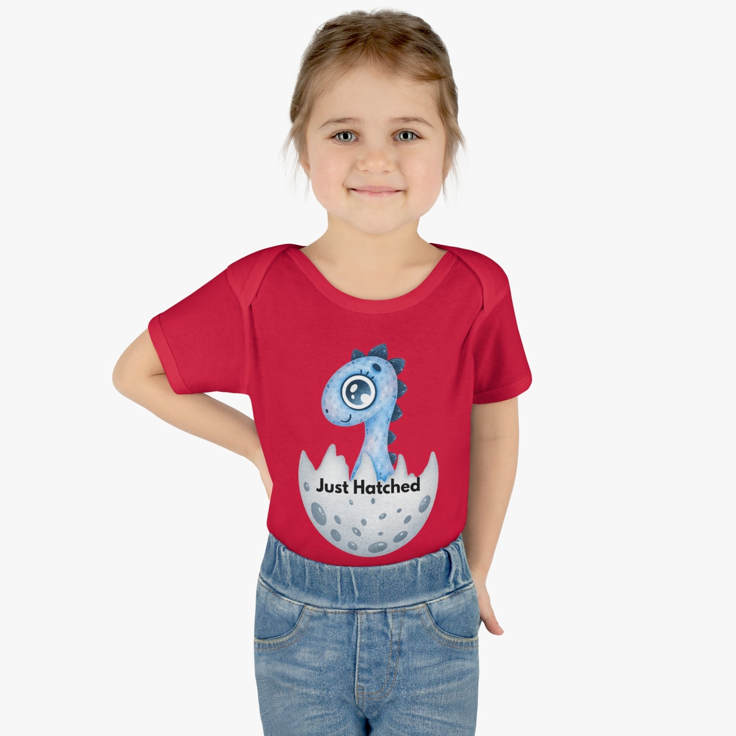 Boy Baby Onesie (just hatched dinosaur)
