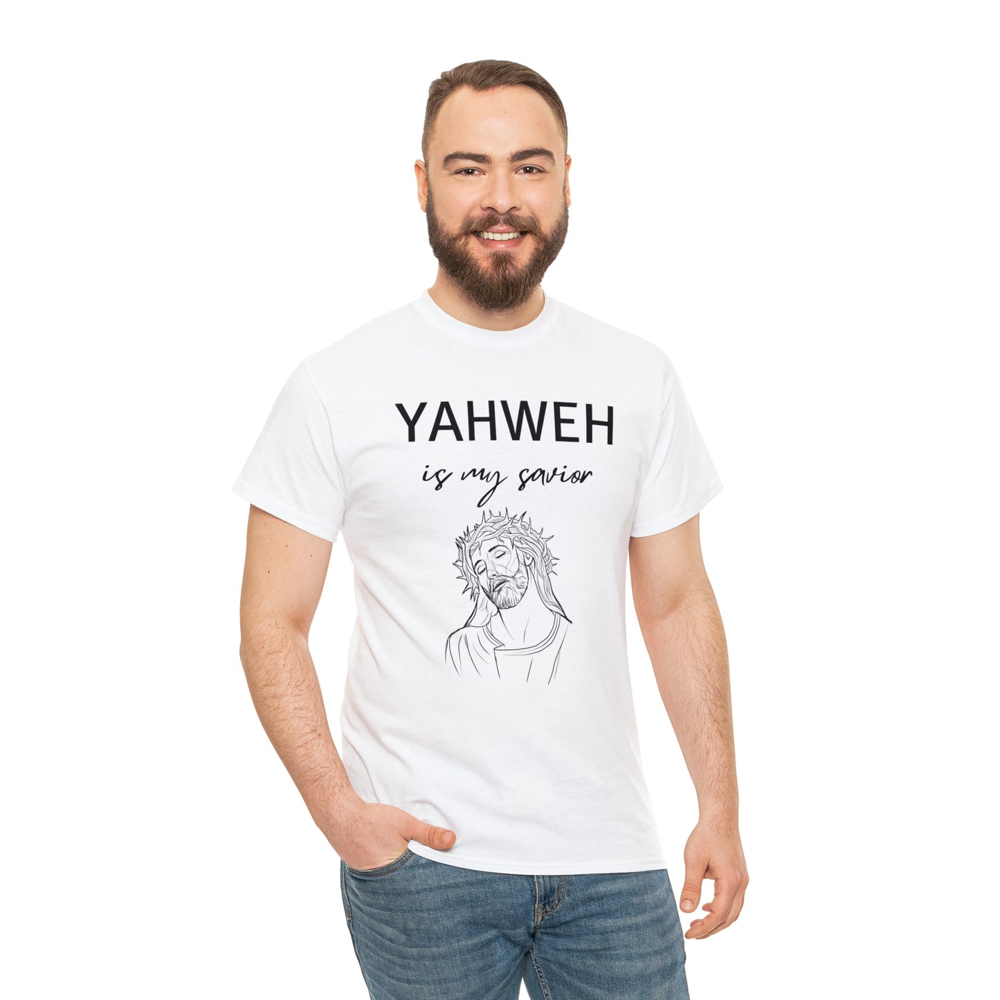 Unisex Tee (Yahweh Is My Savior) with Jesus design