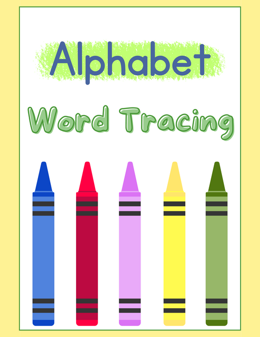 Alphabet Word Tracing Book (digital download)